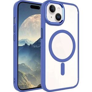 Apple iPhone 15 Plus Kılıf Wireless Şarj Özellikli Zore Krom Magsafe Silikon Kapak