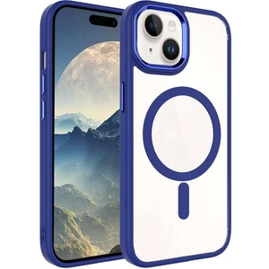 Apple iPhone 15 Plus Kılıf Wireless Şarj Özellikli Zore Krom Magsafe Silikon Kapak