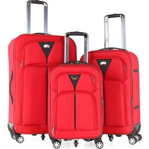 098 Kumaş 3 Lü Valiz Seti