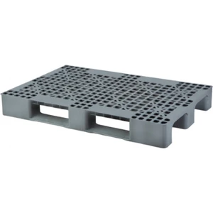 Aslan Plastik Palet 80 x 120 x 15 cm  Gri Delikli Plastik Palet