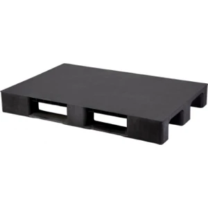 Aslan Plastik Palet 80 x 120 x 15 cm  Siyah Kapalı Plastik Palet