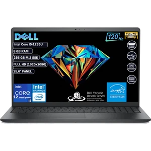 Vostro 3520 Intel Core I5 1235U 8 GB 256 GB SSD Freedos 15.6" Taşınabilir Bilgisayar N1605PVNB3520U