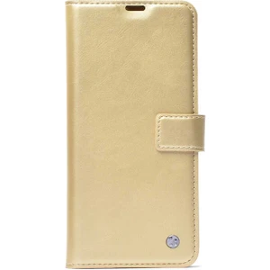 Samsung Galaxy S21 5g Kılıf Kar Delüx Cüzdan Kartlıklı Standlı Kopçalı Gold