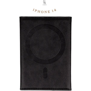 Apple iPhone 14 Uyumlu Magsafe Özellikli 5 Bölmeli Deri Kartlık Cüzdan