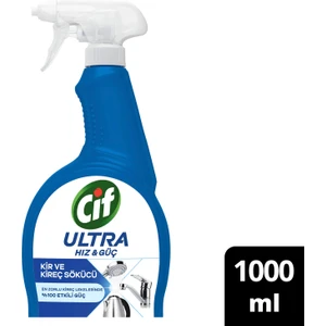 Ultra Hız & Güç Kireç Sökücü Sprey Leke ve Kir Çıkarıcı 1000 ML