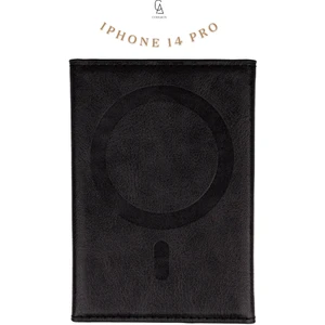 Apple iPhone 14 Pro Uyumlu Magsafe Özellikli 5 Bölmeli Deri Kartlık Cüzdan