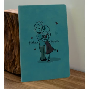 Bk Gift Sevgiliye Özel Isimli Turkuaz Defter ve Cam Matara Hediye Seti-10, Sevgiliye Hediye, Sevgililer Günü, Yeni Iş Hediyesi
