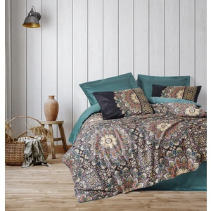 Cotton Box Saten Çift Kişilik Nevresim Takımı Ornate Petrol