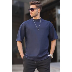 Erkek Lacivert Oversize Fit Basic T-Shirt 6066