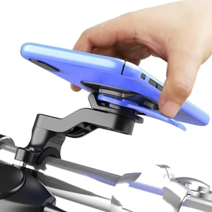 Coverzone Gidon Uyumlu Telefon Tutucu Bisiklet Motosiklet ve Scooter Için Gidon Uyumlu Telefon Tutucu 4-6.8 Modellere Uyumlu Kolay Kurulum ve Kullanım Mavi HL-143A