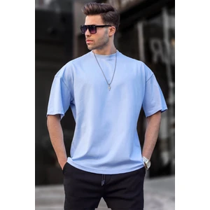 Erkek Bebe Mavisi Oversize Fit Basic T-Shirt 6066