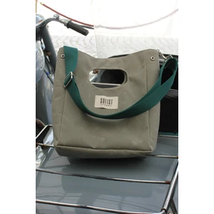 Sofist İstanbul Mineur Waxed Canvas Tote Bag Ayarlanabilir Askılı Mumlu Kanvas Kadın El ve Omuz Çantası
