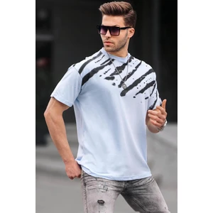 Mavi Desenli Over Fit Erkek Tişört 6116