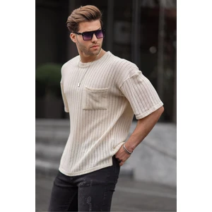 Ekru Oversize Erkek Tişört 6180