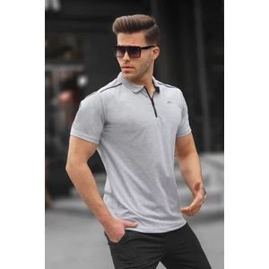 Erkek Grimelanj Basic Fermuarlı Polo Tişört 6076
