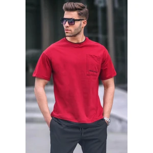 Bordo Parçalı Basic Erkek Tişört 6090