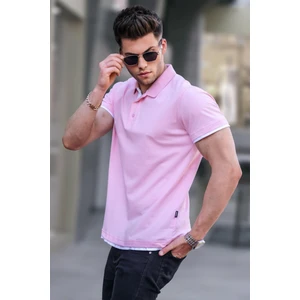 Pembe Basic Polo Yaka Tişört 5885