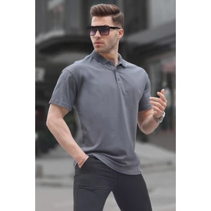 Füme Polo Yaka Basic Erkek Tişört 6126