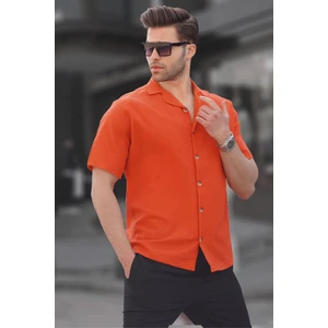 Turuncu Basic Kısa Kollu Erkek Gömlek 5598