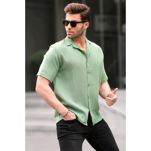 Yeşil Kısa Kollu Erkek Gömlek 6706