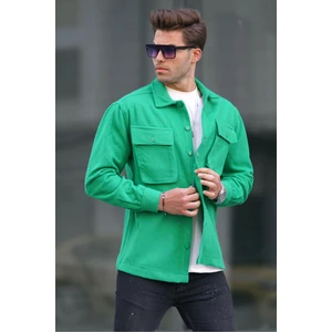 Yeşil Oversize Oduncu Erkek Gömlek 6709