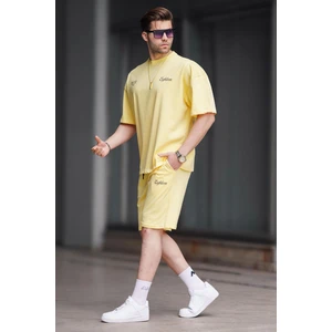 Sarı Erkek Şort Takımı 5937