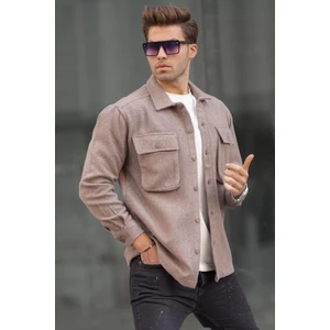 Kahverengi Oversize Oduncu Erkek Gömlek 6709