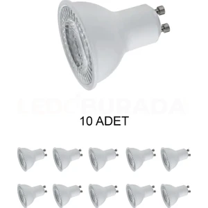 CT-4215 LED Ampul GU10 Duy Günışığı (Sarı) 7W - 10 Adet