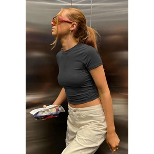 Kadın Basic Tişört  Polyester Bisiklet Yaka Kısa Kol Günlük Stil