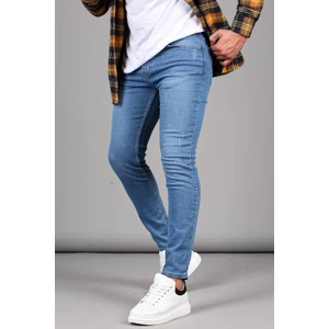 Erkek Mavi Tırnaklı Skinny Fit Jean 6341