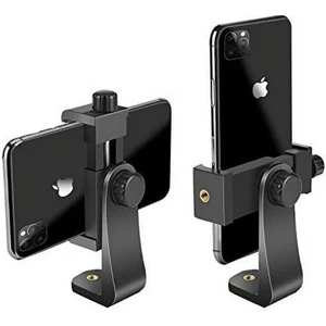 Tripod Telefon Tutucu Başlık Dikey Yatay Tüm Tripod ve Monopodlar ile Uyumlu Vida Girişli Sıkı Kavrayan Telefon Tutma Aparatı P231
