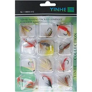 Iğne Seti Tüylü Sinek Olta Iğnesi 12 Adet HG8805