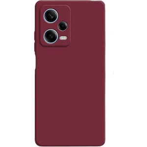 Xiaomi Poco X5 5g Kılıf Kamera Korumalı Premier Mat Silikon Bordo
