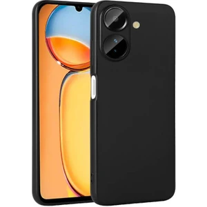 Xiaomi Poco C65 Kılıf Premier Kamera Korumalı Mat Silikon Siyah