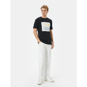 4SAM10059HK 999 Sıyah Erkek Jersey Kısa Kollu T-Shirt