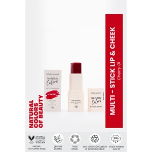 Bade Natural Lip & Cheek Cherry 01 Çok Amaçlı Stick %100 Doğal