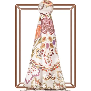 Ipekevi Taç Yaprak Desenli Ipek Şal 06712-TAŞ