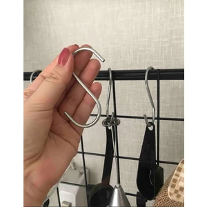 Büyük ve Kalın S Kanca, 20 Adet, Metal Askı Kanca