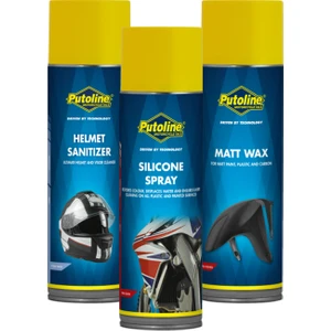 Silicone Spray & Matt Wax & Helmet Sanitizer