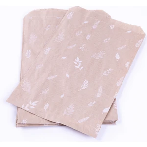 Yaprak Desenli Kese Kağıdı, Kraft  18X30 - 100 Adet