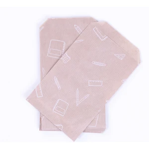 Kırtasiye Desenli Kese Kağıdı, Kraft  11X20 - 100 Adet