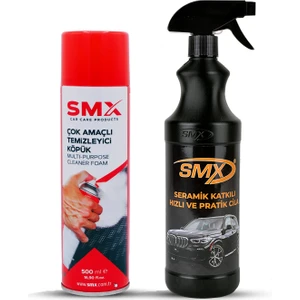 Çok Amaçlı Temizleyici Köpük Sprey 500 ml + Seramik Katkılı Hızlı ve Pratik Cila 1lt.