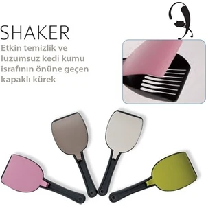 Mp Kapaklı/2 İşlevli Kedi Tuvaleti Küreği Shaker