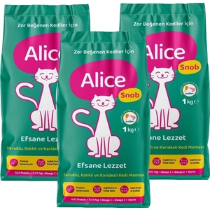 Snob Seçici Zor Beğenenler Için Kedi Maması 1 kg x 3 Adet