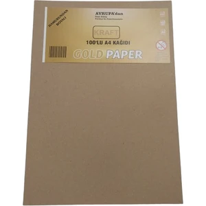 A4 Boy Kraft Kağıdı Hamurundan Boyalı 100 Lü Paket