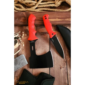 2 Li Outdoor Balta Bıçak Kamp Baltası Bıçağı Nacak Budama Baltası Kırmızı