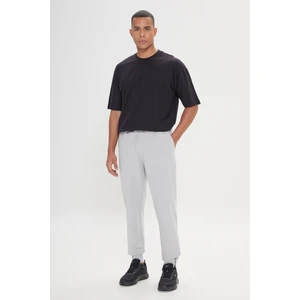 Altınyıldız Classics Erkek Gri Standart Fit Normal Kesim Pamuklu Baskılı Rahat Jogger Eşofman Altı