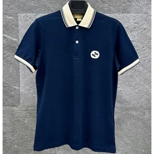 Göğüste Kilitli G Logolu Pamuklu Polo Yaka T-Shirt