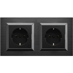 Quantum Siyah 2'li Set Topraklı Priz + Topraklı Priz