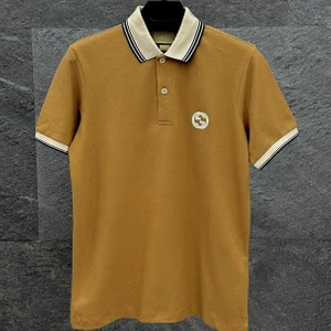 Göğüste Kilitli G Logolu Pamuklu Polo Yaka T-Shirt